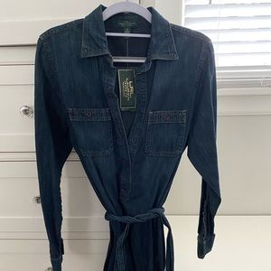 NWT Ralph Lauren denim dress. Size M